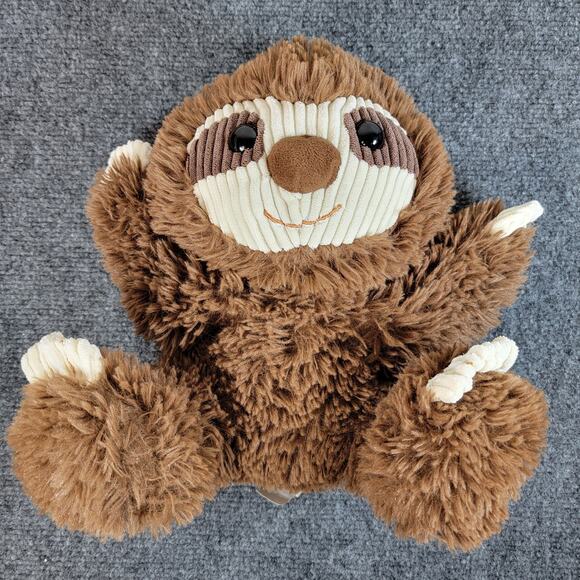 Fiesta Scruffy Brown Sloth Plush 9.5in Sitting Stuffed Animal Cute Soft Toy - Picture 5 of 6